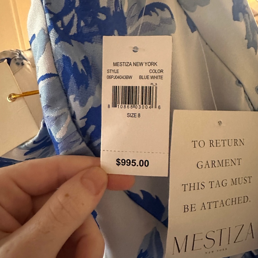 Mestiza Georgiana Tiered Floral-Print Satin Gown - Picture 6 of 8